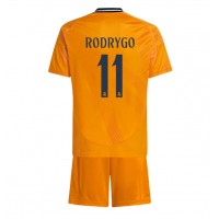 Dětský fotbalový dres Real Madrid Rodrygo Goes #11 2024-25 Venkovní Krátký Rukáv (+ trenýrky)